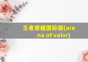 王者荣耀国际版(arena of valor)